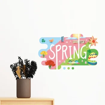 

April August Month Autumn Spring Summer Season Winter Illustration Removable Wall Sticker Art Decals Mural DIY Wallpaper Room