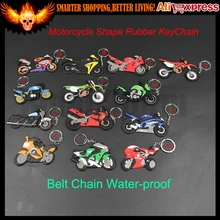 MOTORCYCLE Model Shape SOFT RUBBER KEYCHAIN KEYRING KEY CHAIN KEY RING For Honda kawasaki BMW Harley Suzuki Yamaha with Logo