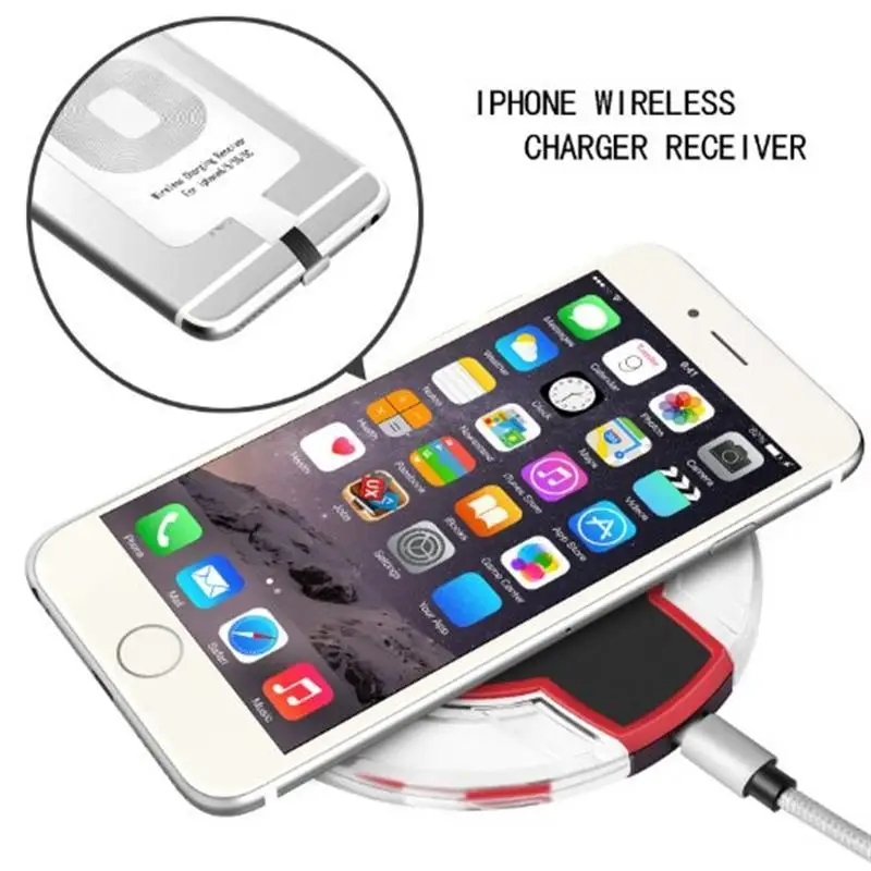 LED Qi Wireless Charging Kit For iPhone 5S 5 SE 5C 6 6S