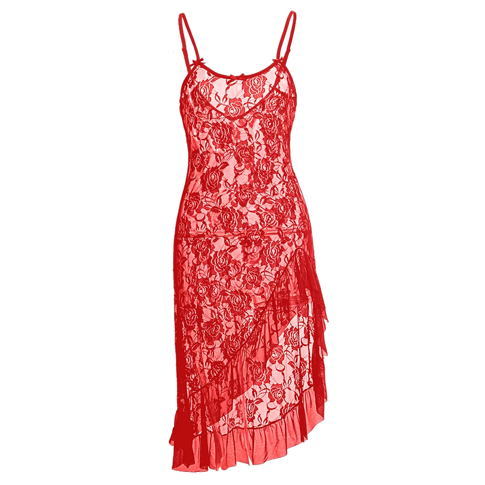 Новое горячее предложение размера плюс 6XL Соблазнительная длинная ночная рубашка платье для женщин сексуальное женское белье розовая кружевная ночная рубашка и ночное белье сексуальные костюмы