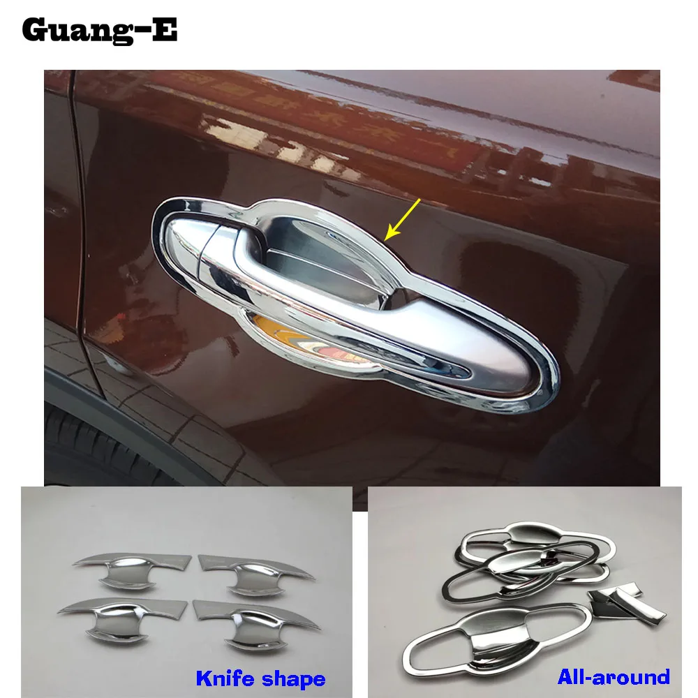 

Car styling body cover detector trim ABS chrome external door Bowl stick lamp frame 4pcs For Toyota RAV4 2016 2017 2018