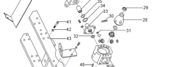 

Fengshou Mahindra Lenar 254 II 274II tractor parts, the front differential housing (item 28), part number: 9311201ABA