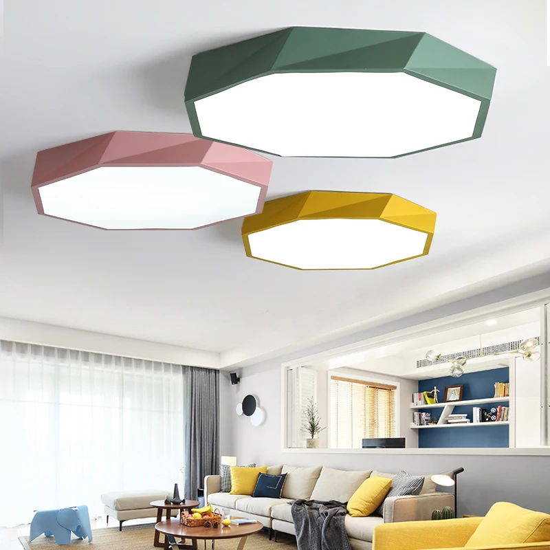 Height 5CM Ceiling Lights Macaron color in round shape