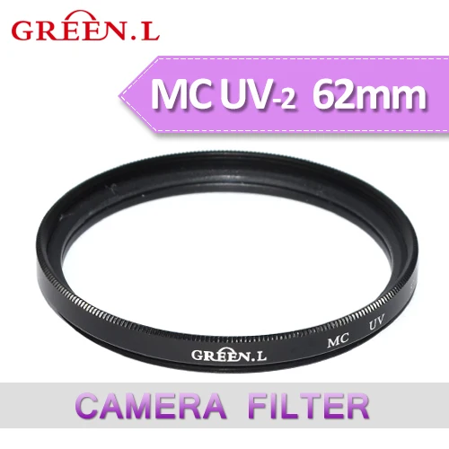 10PCS Free shipping GREEN.L lens filter mc uv 62mm for camera | Электроника