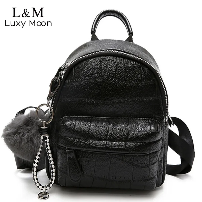 Cute Solid Backpack Female Black Small Bag 2018 Women Mini PU Leather Backpacks For Teenage ...