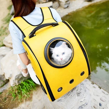 

Outdoor Pet Dog Carrier Bag Cat Backpack Breathable Space Capsule Bag Travel Puppy Walking Shoulder Bag Animal Carrying Supplies