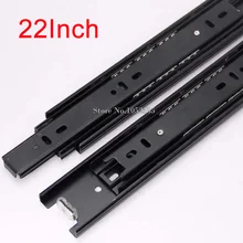 Hot 1 Pair 3-Fold Drawer Runners Slides Rail Full Extension 550mm/22” Telescopic Metal Ball Bearing Furniture Hardware K178/8