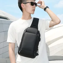 Зарядка через usb нагрудный пакет мужская повседневная сумка через плечо нагрудная Сумка водоотталкивающая дорожная сумка-мессенджер мужская сумка на бретельках