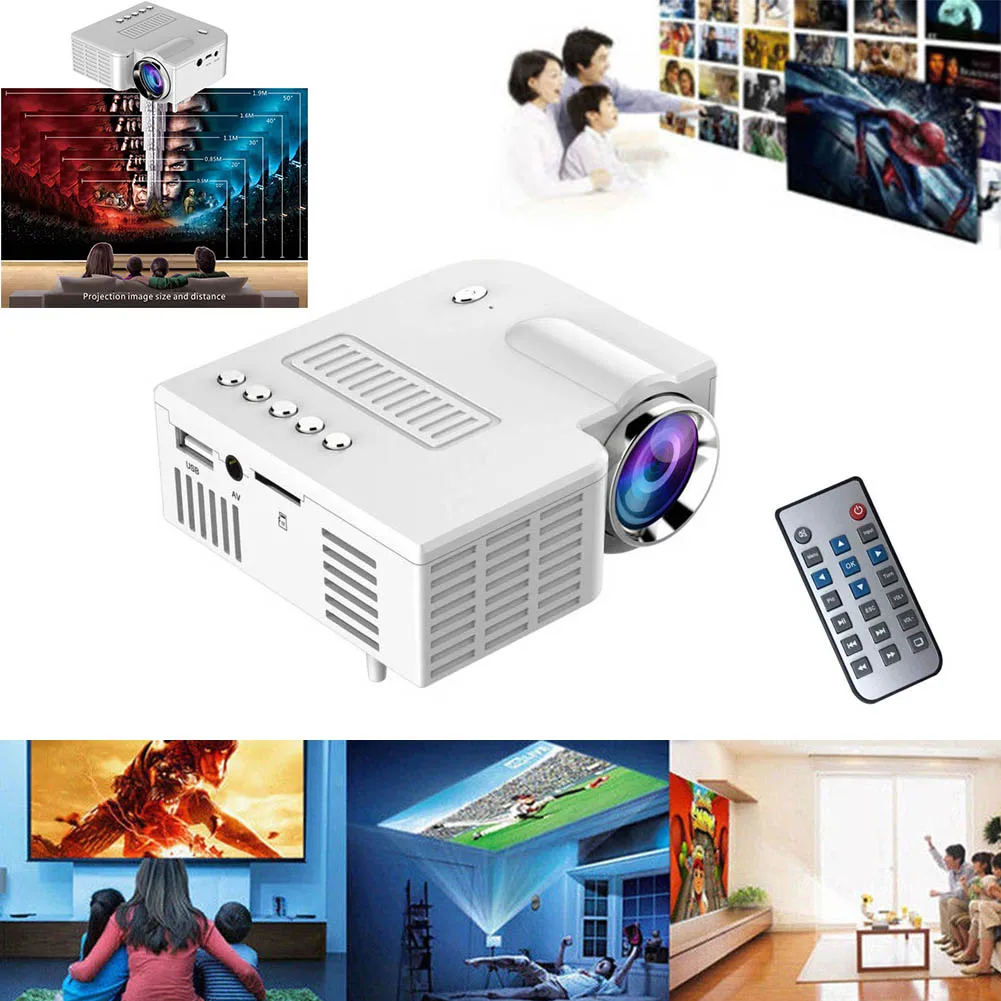 

Full HD Projector F125, 1024 x 768P Resolution Portable UC28 PRO HDMI Mini LED Projector Home Cinema Theater AV VGA USB
