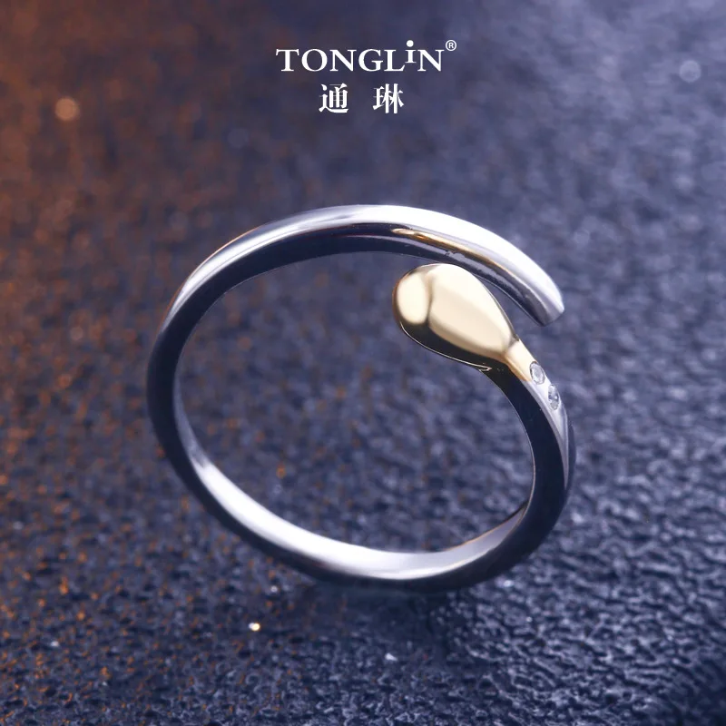 TONGLiN 925 пробы серебряные золотые антиаллергенные простые свадебные парные кольца
