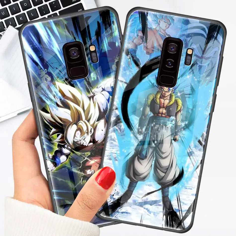 Чехол из закаленного стекла Dragon Ball для samsung Galaxy S10 S10e S9 S8 S10 Plus Note 9 A50 A30