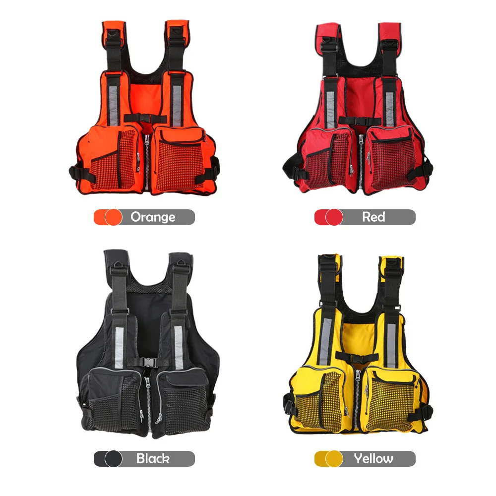 Lixada Men Women Fishing Life Vest Outdoor Multi Pockets Fishing Safety Life Jacket Sailing Kayaking Boating Jacket Waistcoat