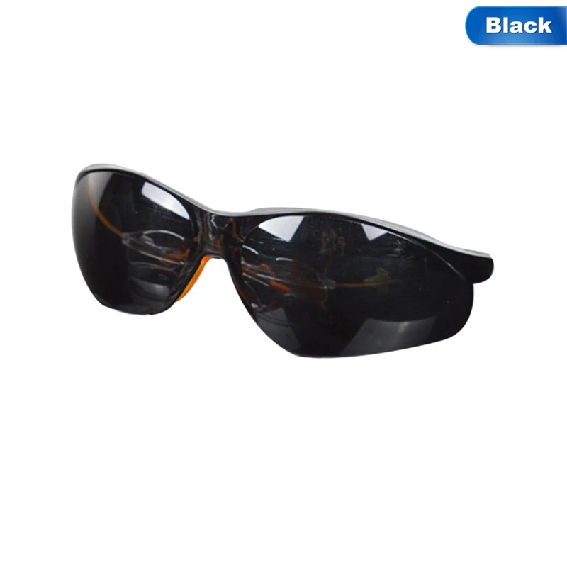 Прозрачные анти-ударные Заводские лабораторные уличные рабочие защитные очки для глаз, очки против пыли, легкие очки - Цвет: BK