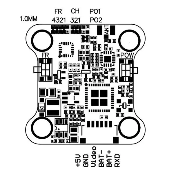 Мини VTX5848 48CH 5,8G 25/100/200 mW переключаемый FPV RC Дрон VTX модуль видеопередатчика OSD управление мультиротор запчасти