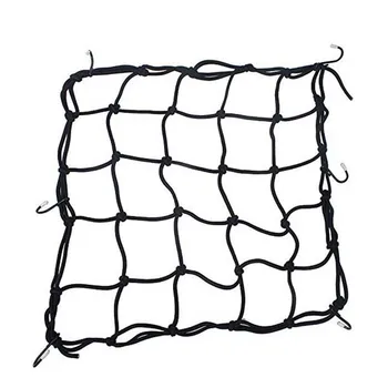 

Bike Bicycle Back Seat Motorcycle Cargo Luggage Net Cord Latex Bungee Mesh Rubber Tipped Fuel Tank Mesh Web Hooks Hold Down
