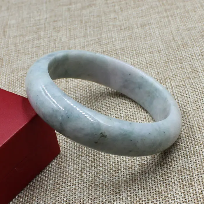 

02567 Certified Grade A Natural Lavender Green Jadeite Jade Bracelet Bangle 62mm 10.20 40