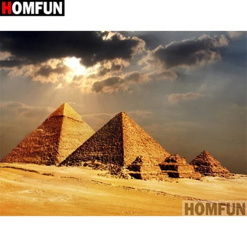 

HOMFUN Full Square/Round Drill 5D DIY Diamond Painting "Pyramid landscape" Embroidery Cross Stitch 5D Home Decor Gift A18214