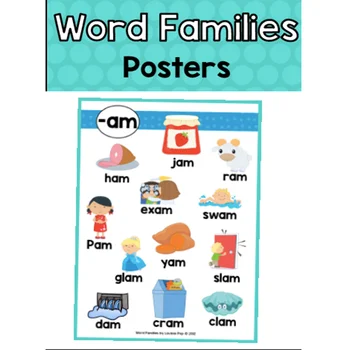 

24Pcs/Set English Vowel Combination Poster Word Family Posters A4 Plastic Seal Kids Montessori Classroom Decoration Teaching Aid