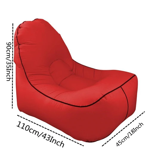 VILEAD Высокое качество Стабильный ленивый мешок Сверхлегкий портативный Air кровать быстро складной диван надувной для кемпинга пеший туриз - Цвет: Red sofa