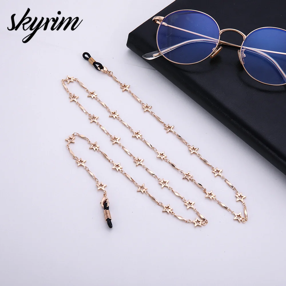 

Skyrim 2019 New 78cm Stars Reading Glasses Chain Holder for Women Sunglasses Chain Strap Eyewear Accessories Metal Lanyards