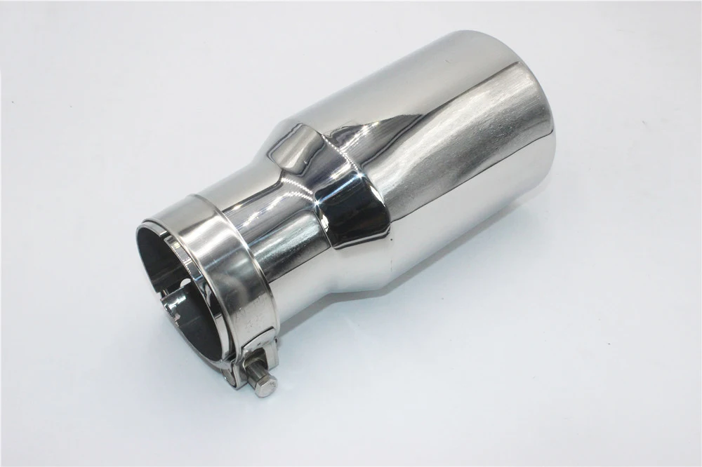 Universal Chrome Stainless Steel Car Rear Dual Exhaust Pipe Tail Muffler Tip Hot