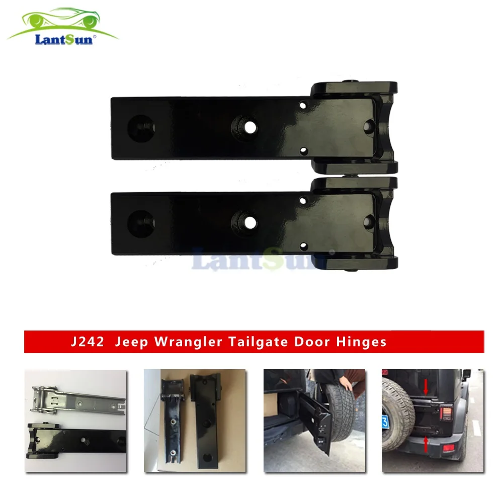 

Pair J242 Lantsun Black aluminum tailgate door hinges for jeep wrangler jk 07+