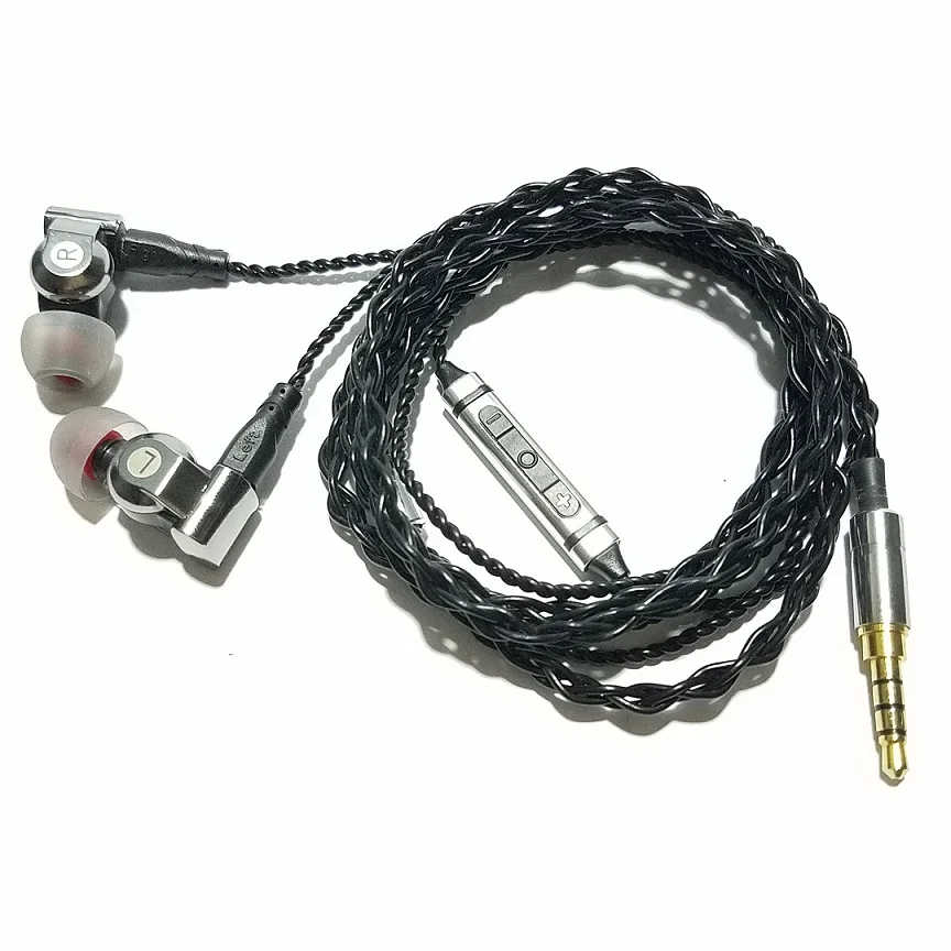 SENFER XBA 6в1 1DD+ 2BA Hybrid 3 привод наушники в ухо DJ HIFI Earplhone Monitor IEM с интерфейсом MMCX K3003 SE846 A5 A3 - Цвет: BLACK MIC 3