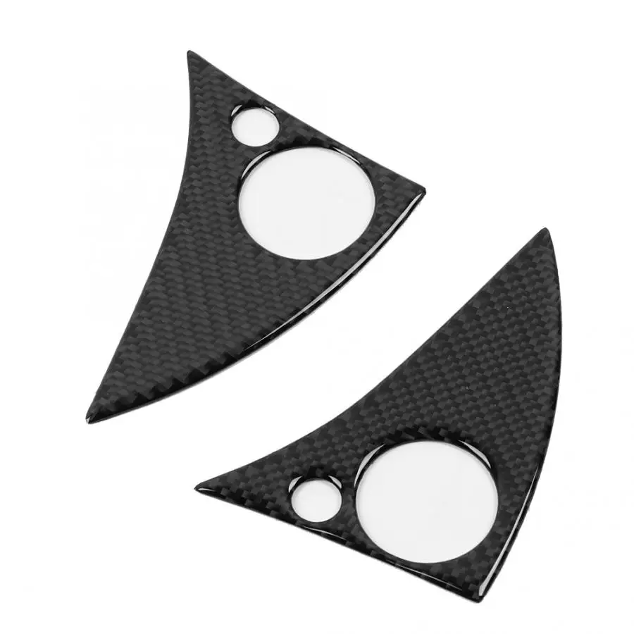 

2pcs Carbon Fiber Car Steering Wheel Button Trim Sticker Decal for Mercedes W204 C-Class 07-10