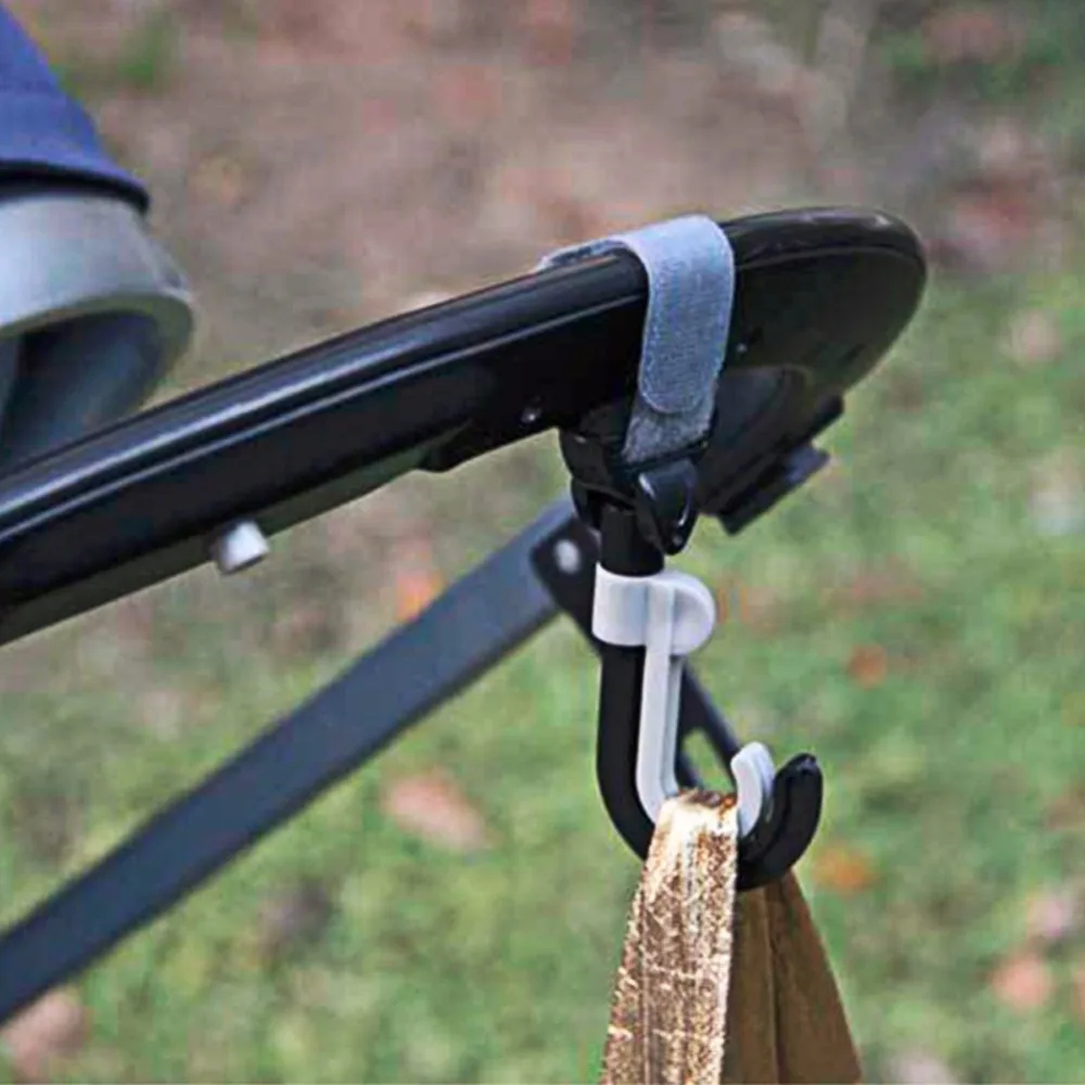 2pcs Baby Stroller Hook Pushchair 360 Rotation Hanger Hooks Baby Cart