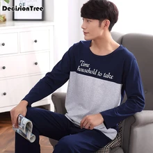 Высококачественные мужские пижамы с длинным рукавом, мужской пижамный комплект, мужские пижамы из чистого хлопка для мужчин, одежда для сна, домашняя одежда