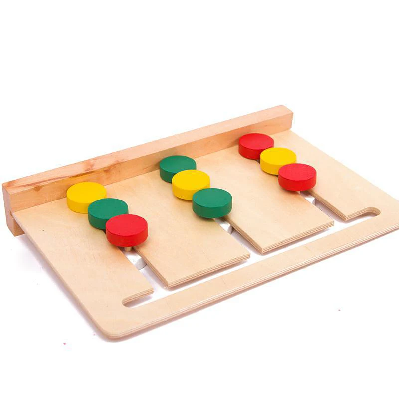  Montessori Wooden Toy Teaching Three Color Sorting Array Game for Early Childhood Education Prescho - 33001642401