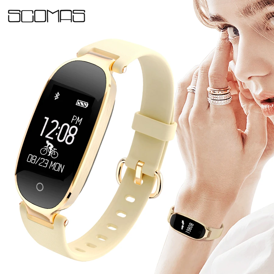 SCOMAS Bluetooth Smart Watch Women New Fashion Sporst Waterproof Smartwatch Heart Rate Monitor Fitness Tracker For IOS Android