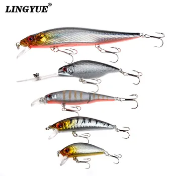 

5pcs/Lot Fishing Lures Set Mixed 5 Models Minnows Bait Artificial Make Bass Crankbaits High Quality Wobblers Fishing Tackle