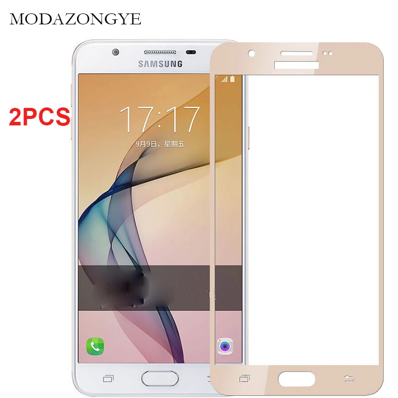 2 шт для стекла Samsung Galaxy J5 Prime защита экрана закаленное стекло SM G570F G570 полное