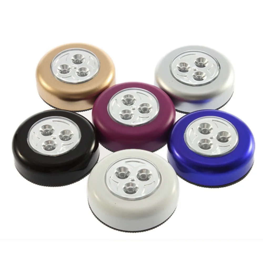 ICOCO Round Cordless Kids Touch Lamp 3 LED Battery Powered Stick Tap