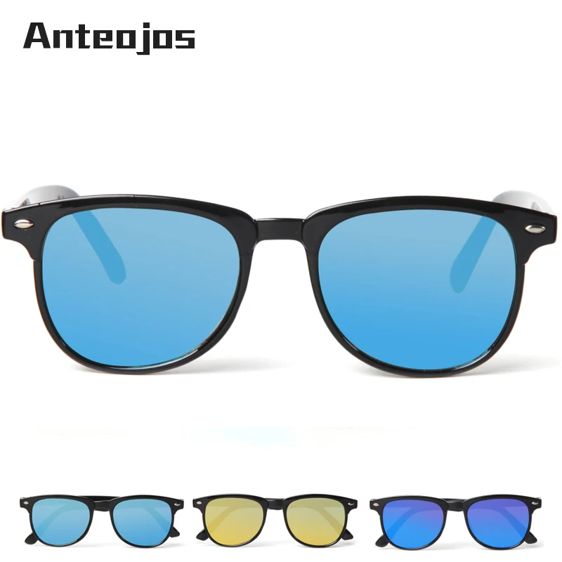 ANTEOJOS Luxury Italian Women Men Sun Glasses Vintage UV400 Blue Mirror Lens Black PC Sunglasses For Male Female Gunes Gozlugu ANTEOJOS Luxury Italian Women Men Sun Glasses Vintage UV400 Blue Mirror Lens Black PC Sunglasses For Male Female Gunes Gozlugu