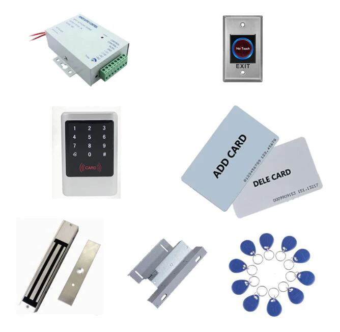 

Metal Access Controller Kit ,Power+280kg Magnetic Lock+280kg ZL-Bracket + Exit Button+10 Keyfob ID Tags,Sn:Tset-8