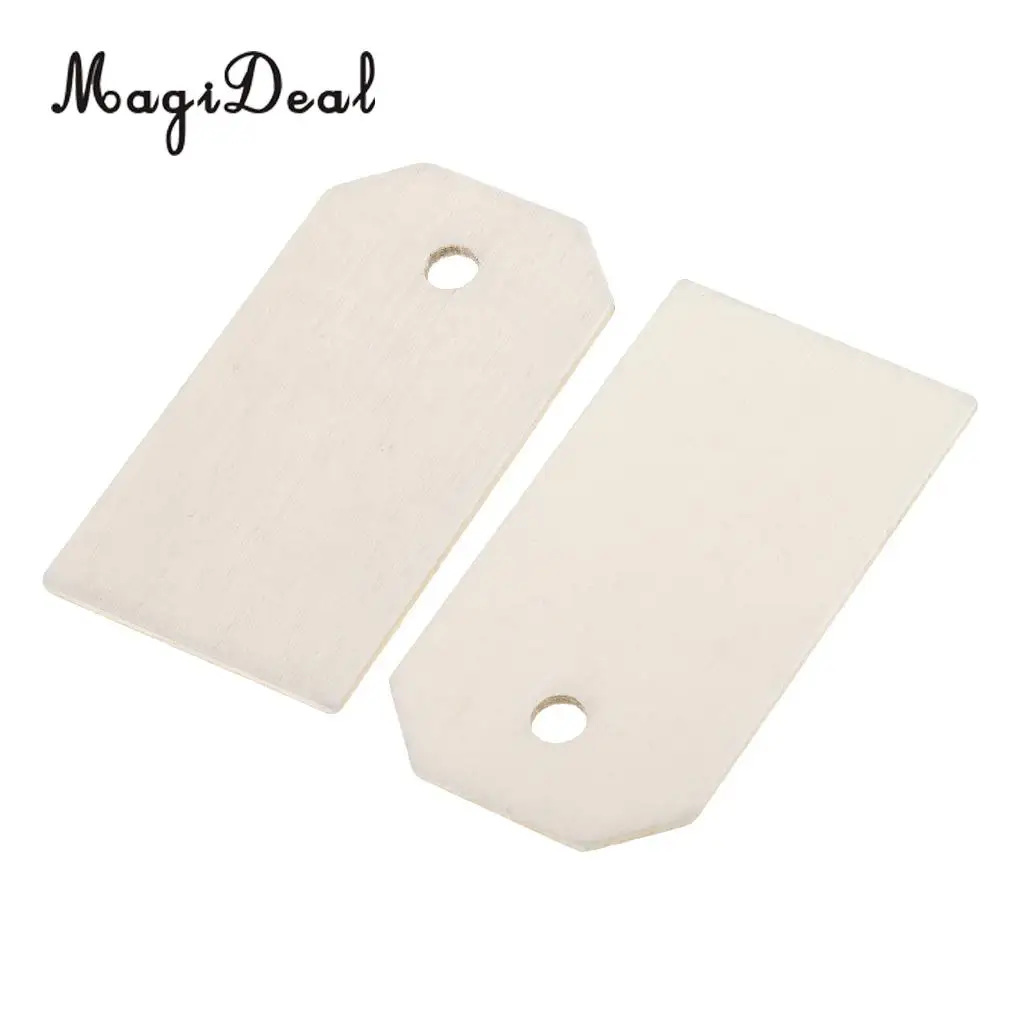 75 Piece Black/White Blank Wooden Gift Tags Hanging Label Plaque Wedding Party Christmas Chalkboard Message Board 56x31mm
