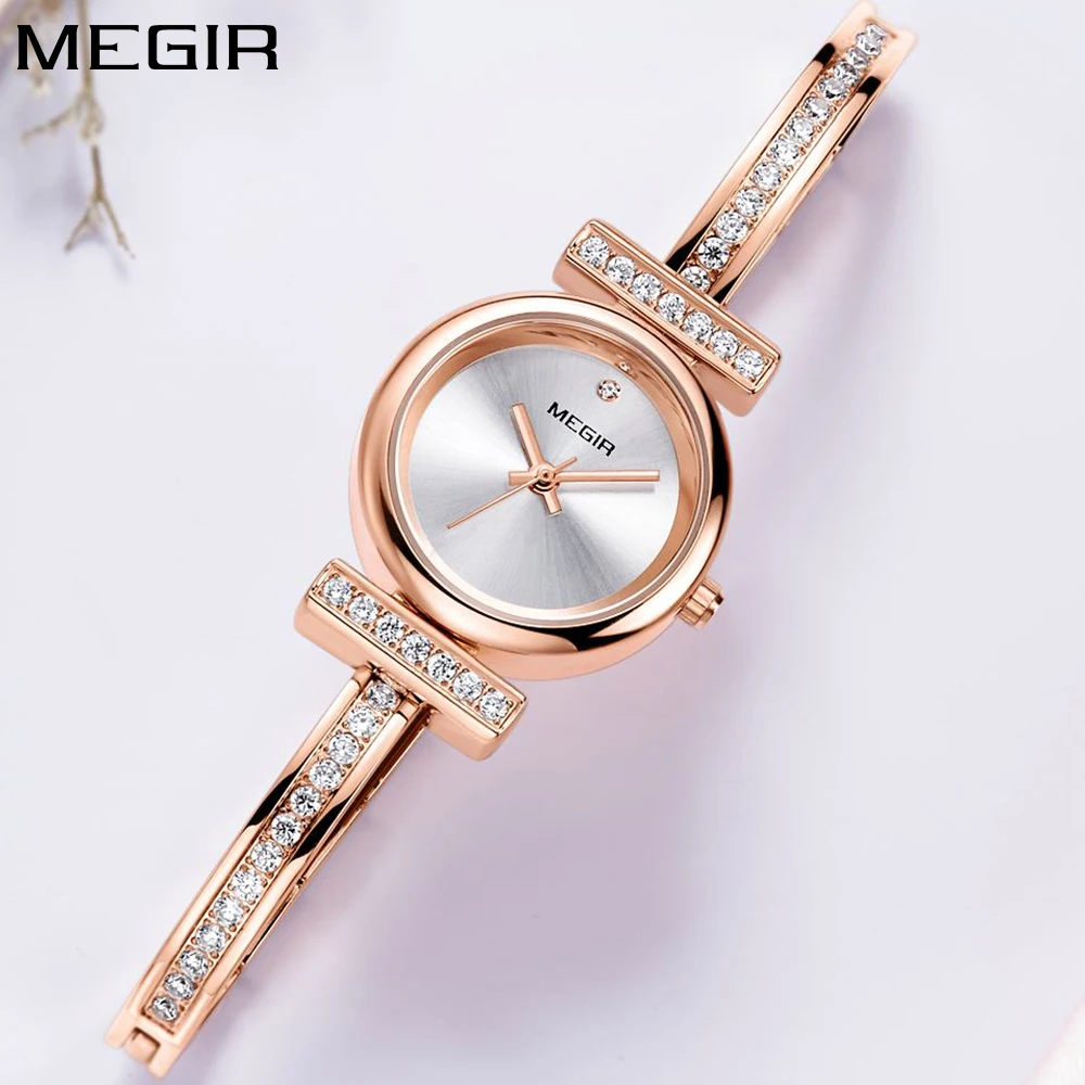 Megir Brand Luxury Rose Gold Watch Women Watches Fashion Female Clock