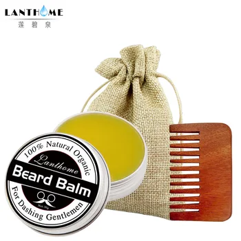 

30G Gift Natural Beard Oil Conditioner Beard Balm for Beard Growth and Organic Moustache Balm for Beard Styling With Comb Set