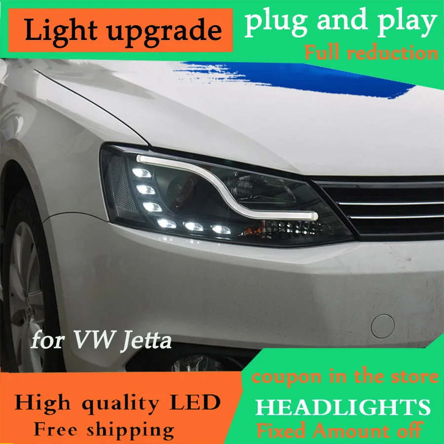 D-YL Стайлинг автомобиля или VW JETTA MK6 фары светодиодный 2011-2017 ангельские глазки DRL