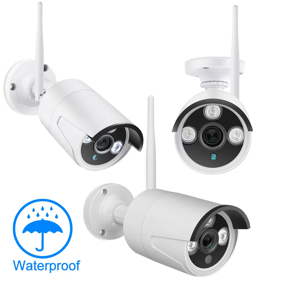 Беспроводная система видеонаблюдения 1080P Аудио запись 2MP 4CH NVR Водонепроницаемая наружная wifi CCTV камера система видеонаблюдения Комплект