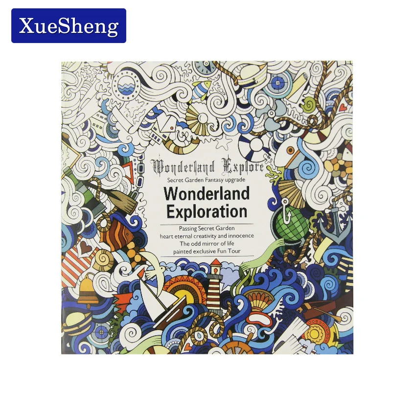 1 PC 24 Pages Wonderland Exploration Coloring Book for Children Adult Relieve Stress Kill Time Graffiti Painting Art Book 1 PC 24 Pages Wonderland Exploration Coloring Book for Children Adult Relieve Stress Kill Time Graffiti Painting Art Book