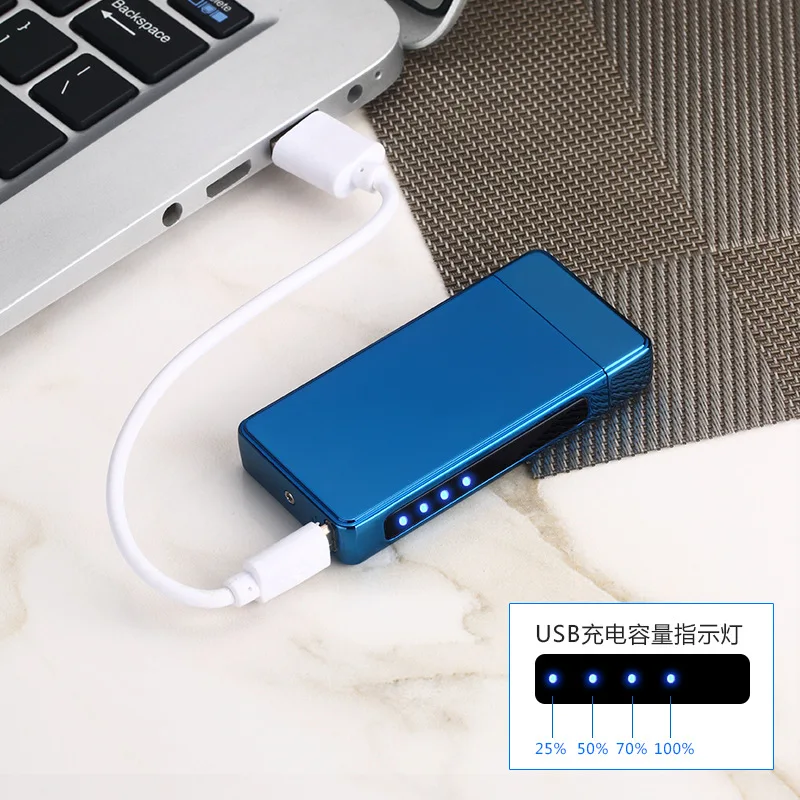 Новый дизайн Индукционная сенсорная двойная дуговая Usb зарядка зажигалка