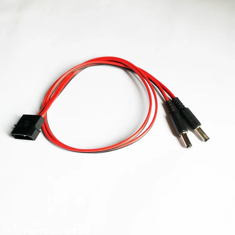 50 шт./лот см IDE Molex штекер 2 * DC 5 мм x 1 адаптер питания кабель 12 В 18AWG