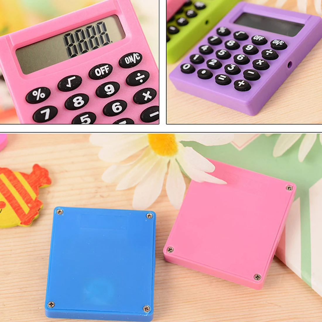 Бренд 1 шт. Карманный мультяшный мини-калькулятор Ручной Карманный Тип Монета калькулятор на батареях носить цвет случайный