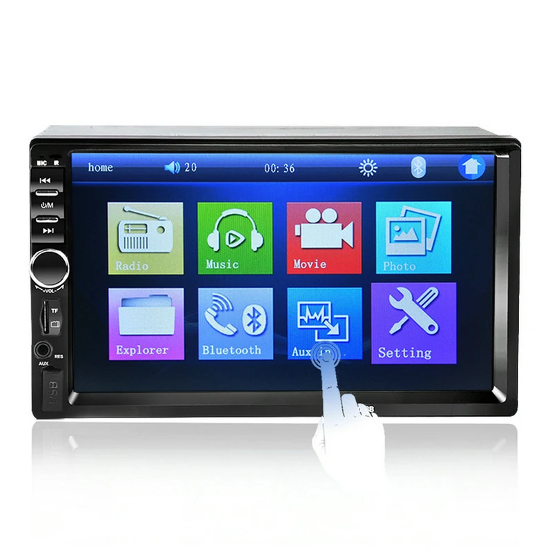 Sale DHL 10 PCS 7018B 2 Din Car Video Player Auto Audio Stereo MP5 Player 7 inch 2Din Car DVD Player USB FM Bluetooth 1