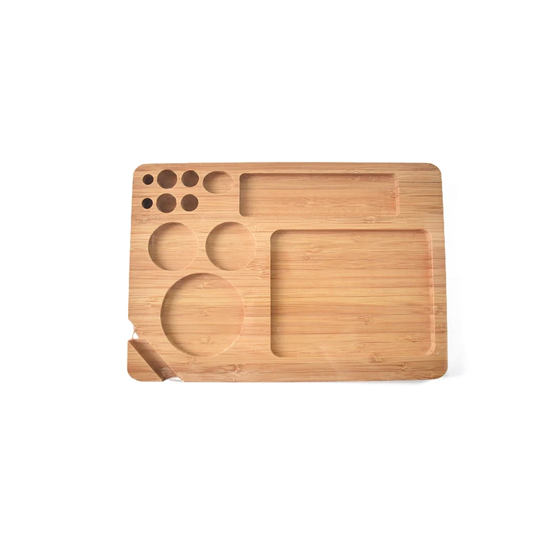 

china factory good wholesale high quality easy cigarette manufacturing custom smoke customize bamboo wooden weed rolling tray