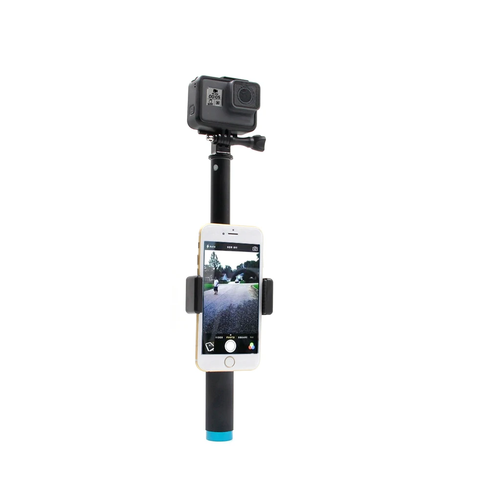 TELESIN 6 в 1 Выдвижная палка для селфи из алюминиевого сплава+ Съемный штатив держатель для телефона для GoPro SJCAM для камер Xiaomi Yi
