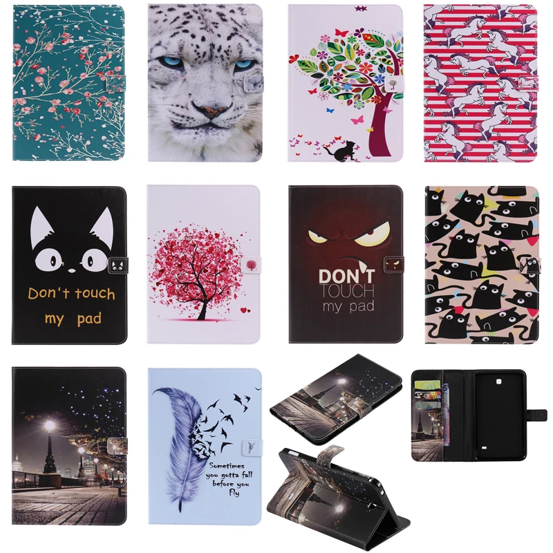 

Luxury Horse Print Leather Magnetic Flip Wallet Tablet Case Cover Skins Coque Funda For Samsung Galaxy Tab 4 7.0 T230 T231 T235